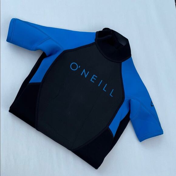 Kids Size 8 O'Neill Black/Blue Rash Guard - Picture 4 of 7